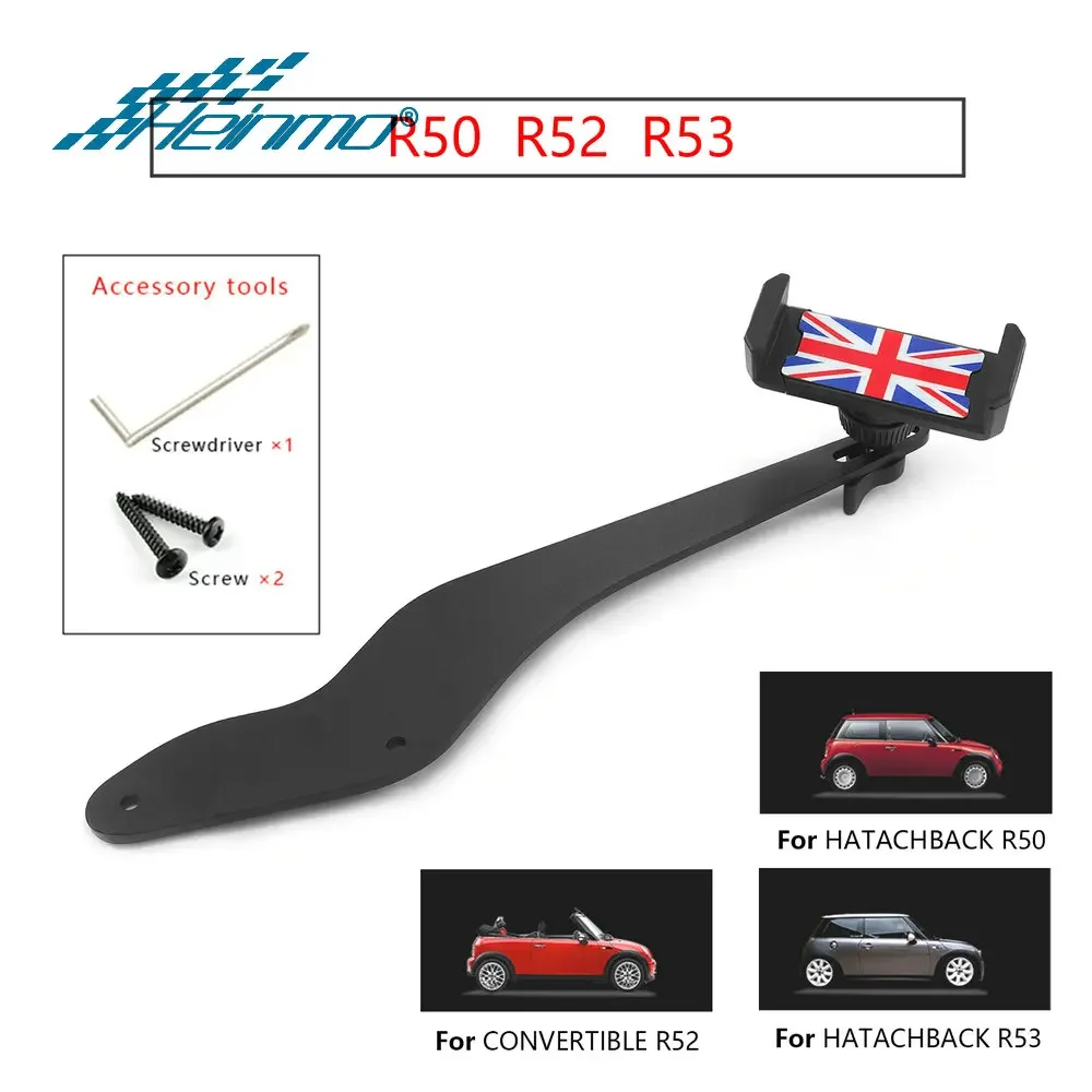 For MINI Cooper R50 R52 R53 Car multi-functional mobile phone holder dashboard GPS bracket Aluminium Alloy accessories