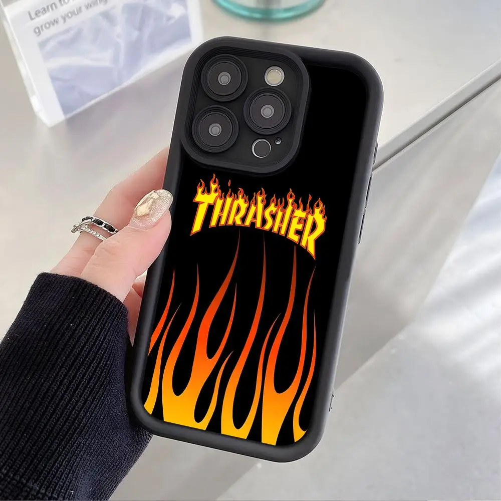 

Модный чехол Fashion Flame Skate для iPhone 17 16 15 14 13 12 11 Air Pro Max Plus, утолщенный, из ТПУ, разноцветный, красивый