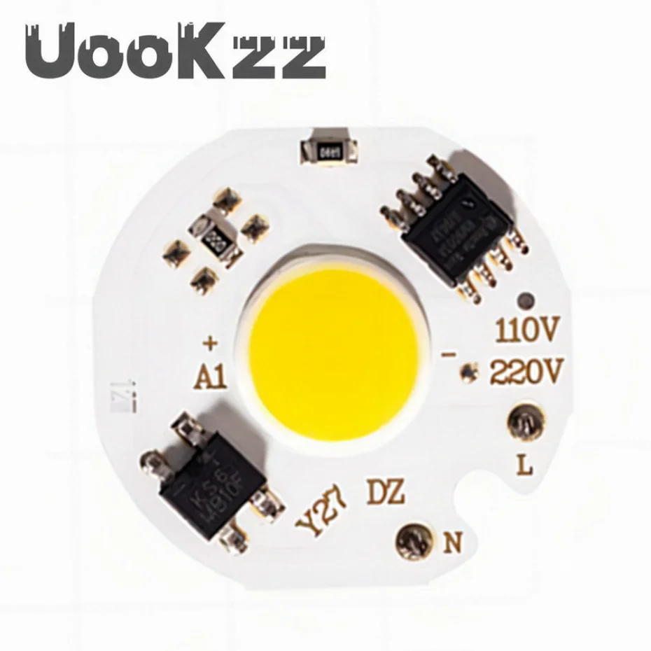 Luz de Inundação, Branco Frio, Branco Quente, 220V, 3W, 5W, 7W, 9W, Uookzz-LED COB Chip Lamp, Smart IC, Sem Necessidade de Driver, 10W, 12W, Y27