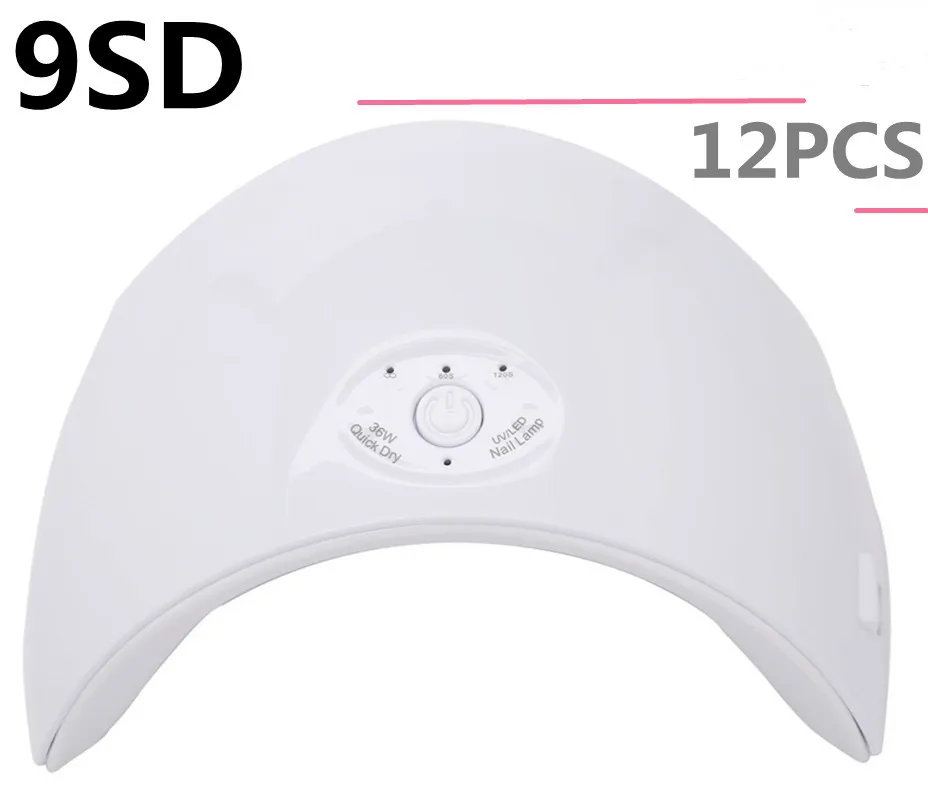 9SD White USB LED Nail Lamp Light for Nail Dryer Curing Nail Polish Gel Art Nail Tools Touch Button Smart Timer 60S/120S