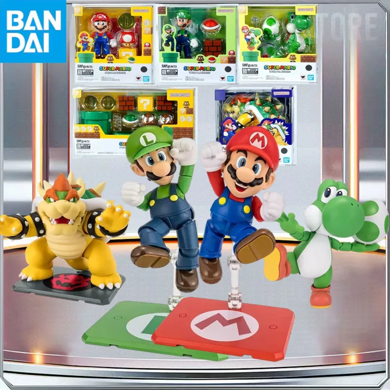 

BANDAI Genuine S.H.Figuarts Super Mario Series Luigi Yoshi Bowser Accessory Pack Action Anime Figure Collectible Model Toys Gift