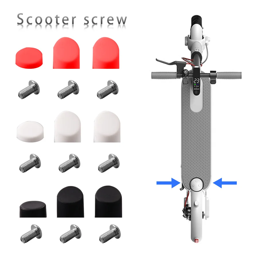 3 sztuk skuter tylny błotnik błotnik śruby gumowa zatyczka elektryczny śruba wtyczka pokrywa dla XIAOMI MIJIA M365 skuter elektryczny