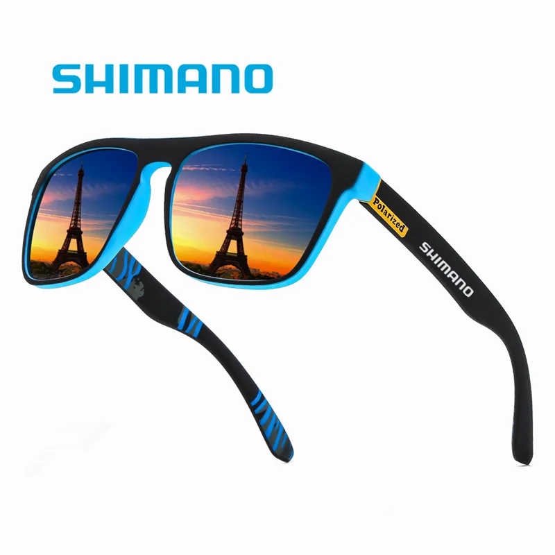 Shimano Polarized Sunglasses Men\'s Driving Shades Male Cycling Camping Hiking Fishing Classic Sun Glasses UV400 Eyewearing