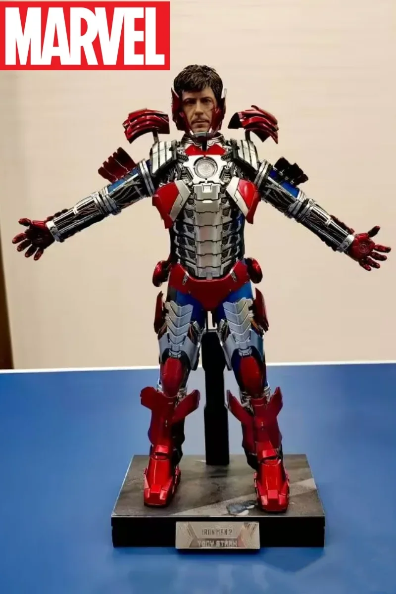 Original Marvel Hottoys 1/6 Mms600/Mms599 Deluxe Version Iron Man 2 Tony Stark Mk5 Ht  Anime Joint Mobility Collectable Toy