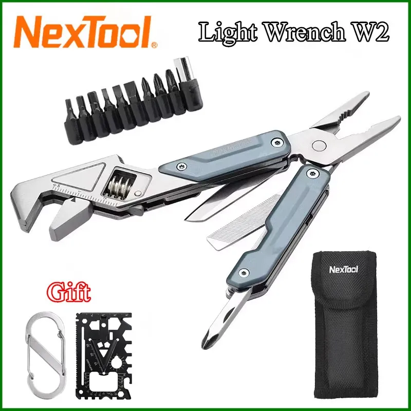 

NexTool Adjustable Wrench W2 Multi Tool Foloding Pliers Multi-functional Spanner Screwdriver Outdoor Camping EDC Tools