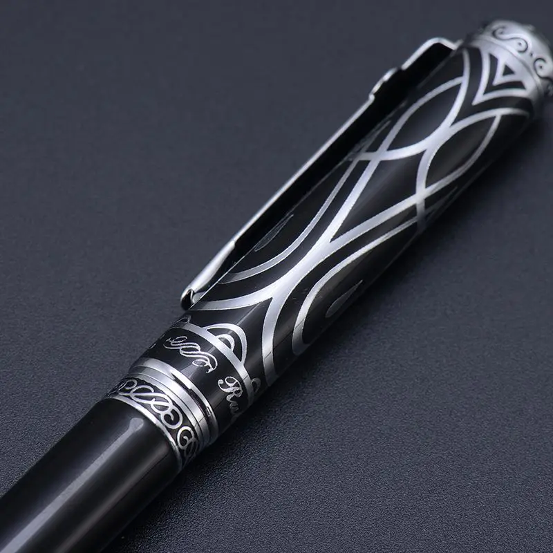 

2026 New-Duke Fountain Pen Blue Ruby Jewel Pen Signature Male Female Business Office F 0.5MM Bent Curved 0.7mm Nib Ink Pens Gift