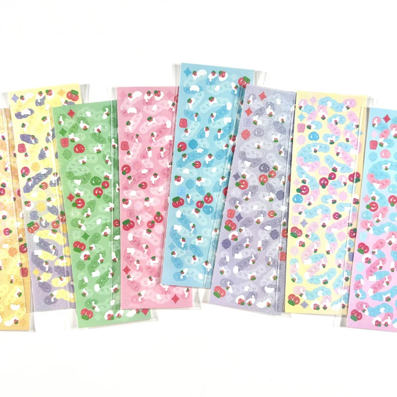 

Корейский лазерный мультфильм крем-стример ленты наклейки справочник карты фото чехол для телефона фотоальбом DIY декоративные наклейки