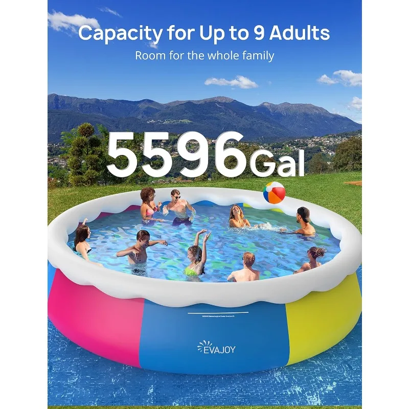 

Inflatable Top Ring Swimming Pools 18ft*48in Round Pool Include Filter Pump Include Filter Pump Blue