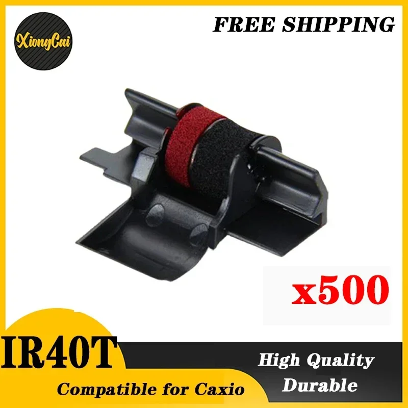 500PCS Black/Red IR40T IR-40T Ink Roller Compatible Printer Ribbon for casio FR 2550 2500 HR100 HR150 HR7 HR8 HR16