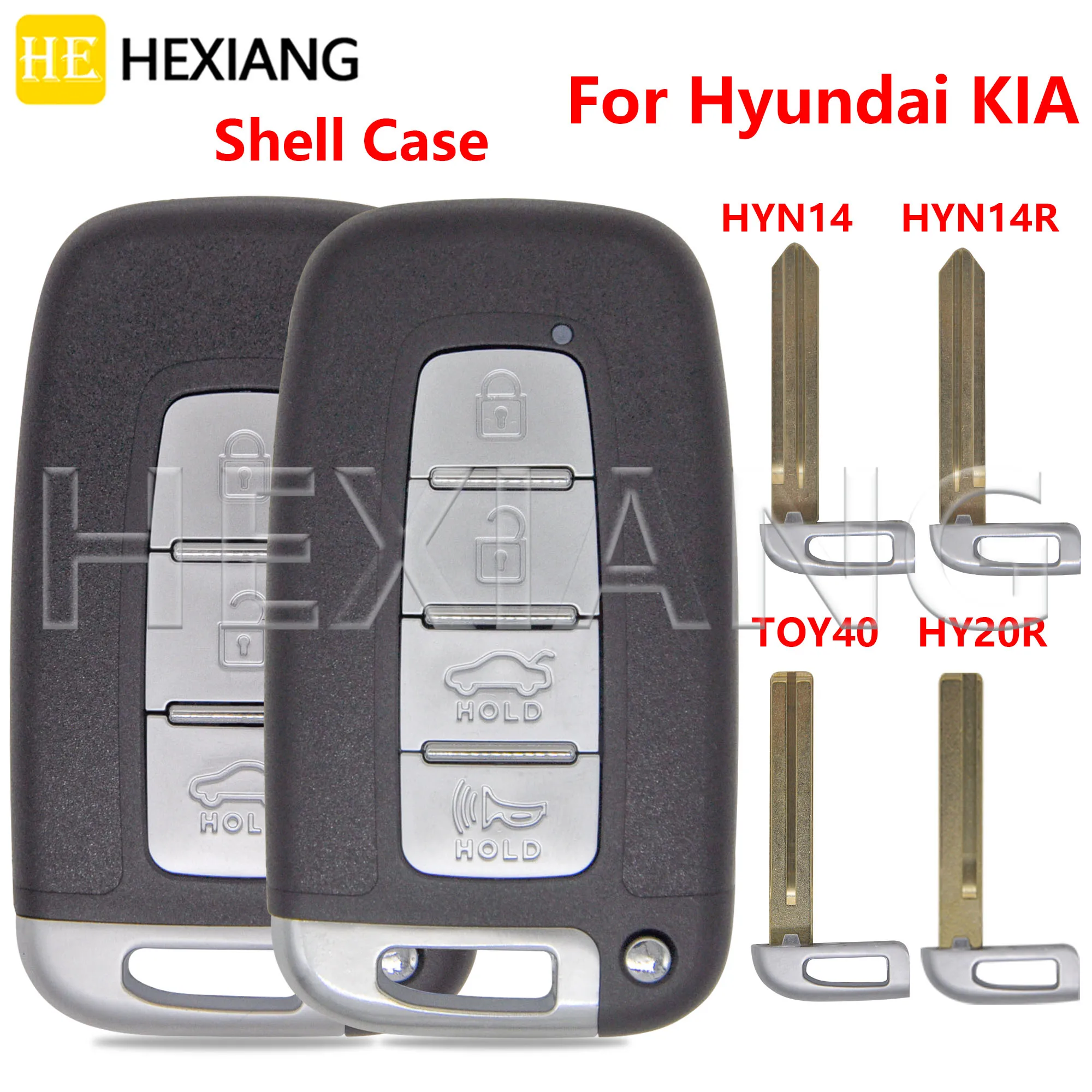 DR Car Remote Key Shell Case For Kia Forte Optima Soul Rio Sportage Soul Hyundai I30 IX35 Sonata Equus Veloster Azera Genesis