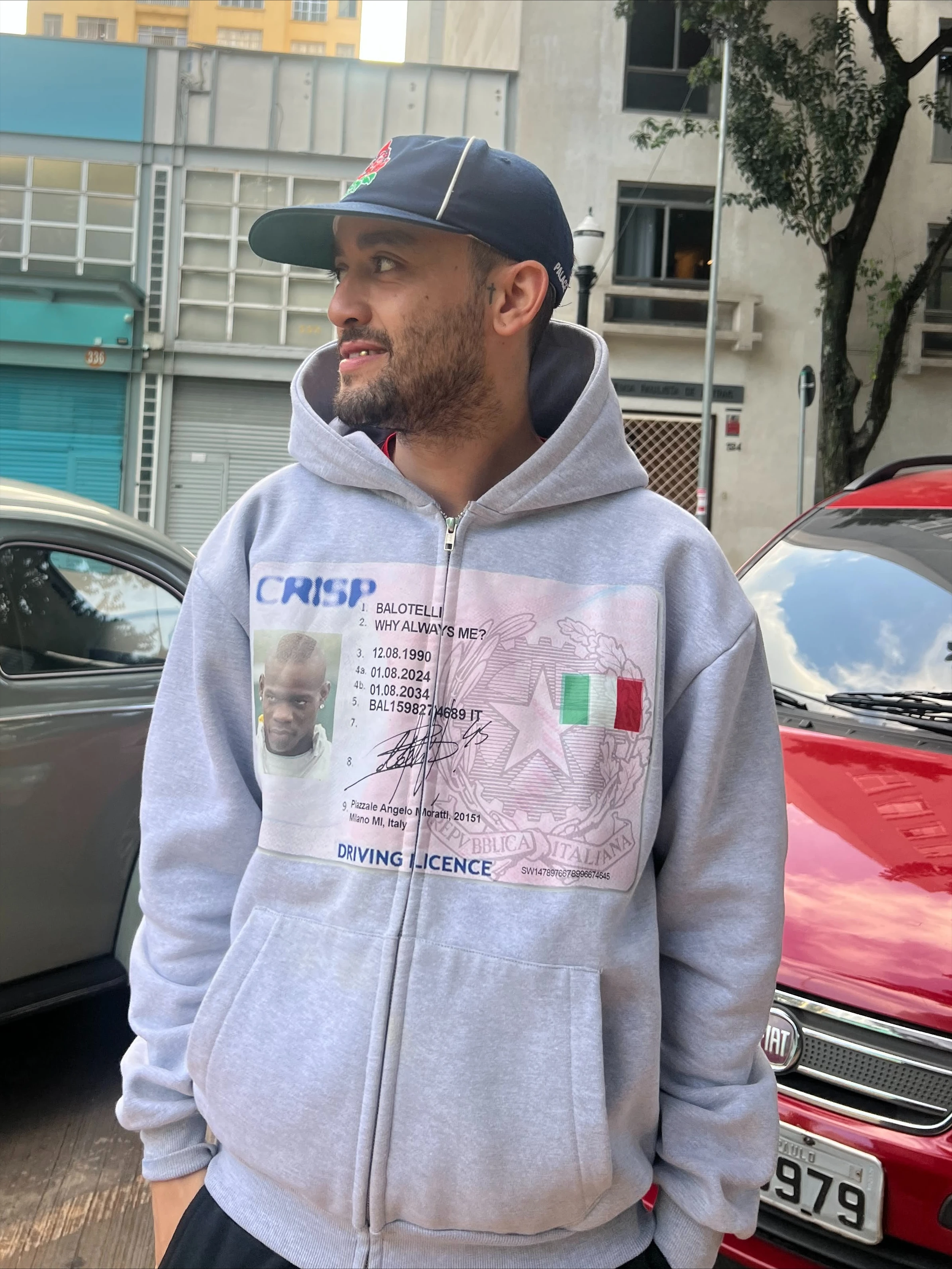 Street Style New York Fashion - Sweat à capuche gris rétro Y2K,