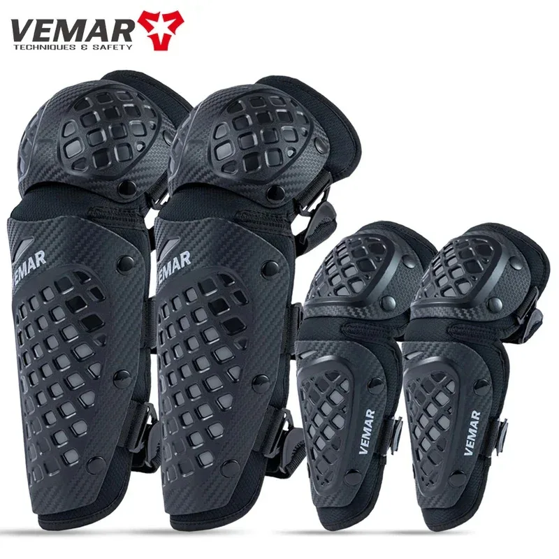 VEMAR Adjustable Motorcycle Protection Gear EVA Foam Knee Elbow Pads Combo Adventure Moto Motocross Skateboard All Seasons Items