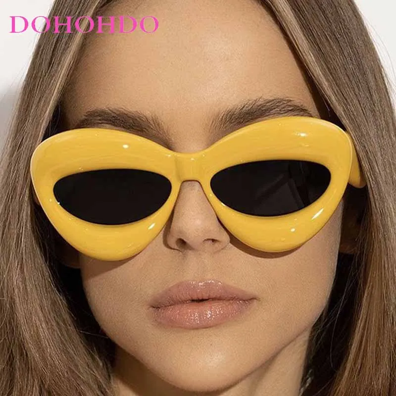 

DOHOHDO Personalized Cat Eye Sunglasses Women Men 2025 Fashion Retro Brand Shades Eyewear Female Candy Color Goggle Sun Glasses