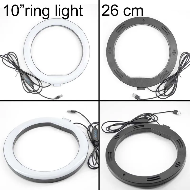 10 Inch Ring Light Without Accessories Repair Fill Lamp Replace Broken LED Lamp Without Mobile Phone Holder Ball Head