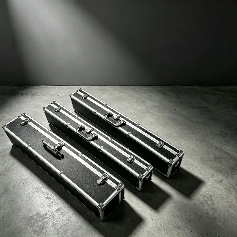 Rectangular Box Aluminum Alloy Reinforce Frame Toolbox Instrument Fishing Rod Protection Box Slim Storage Packaging Suitcase