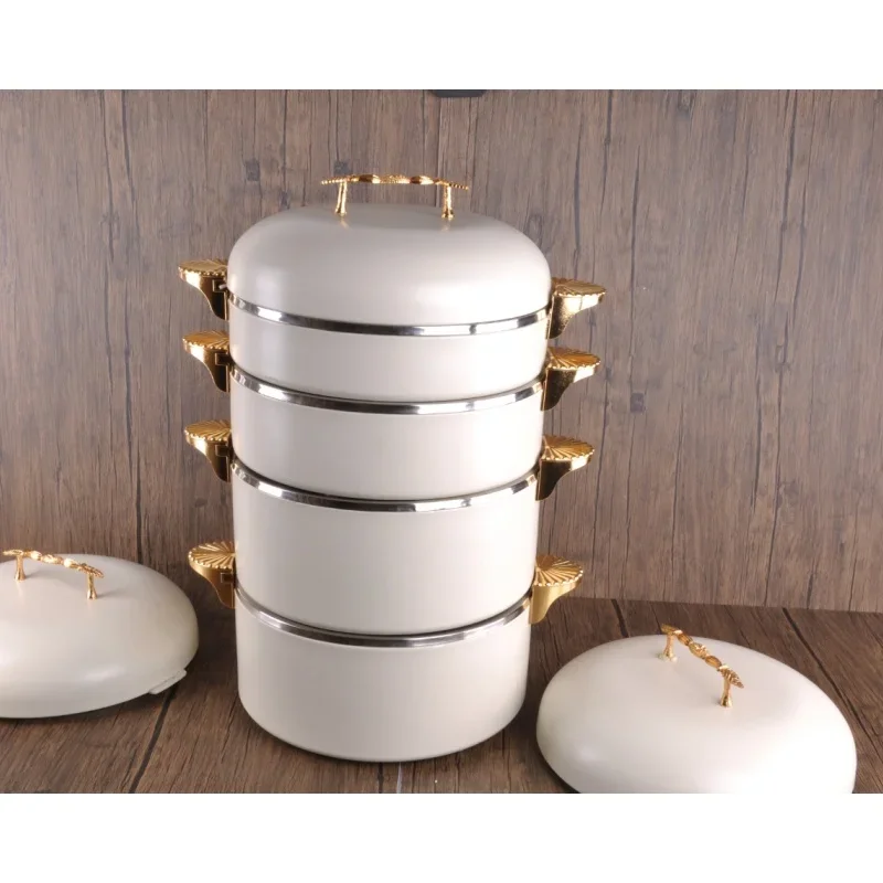 High Quality Big Capacity 2.5L+3.5L+4.5L+5.5L Hot Pot Food Warmer Set 4PCS Insulated Hot Pot Casserole for Ramadan