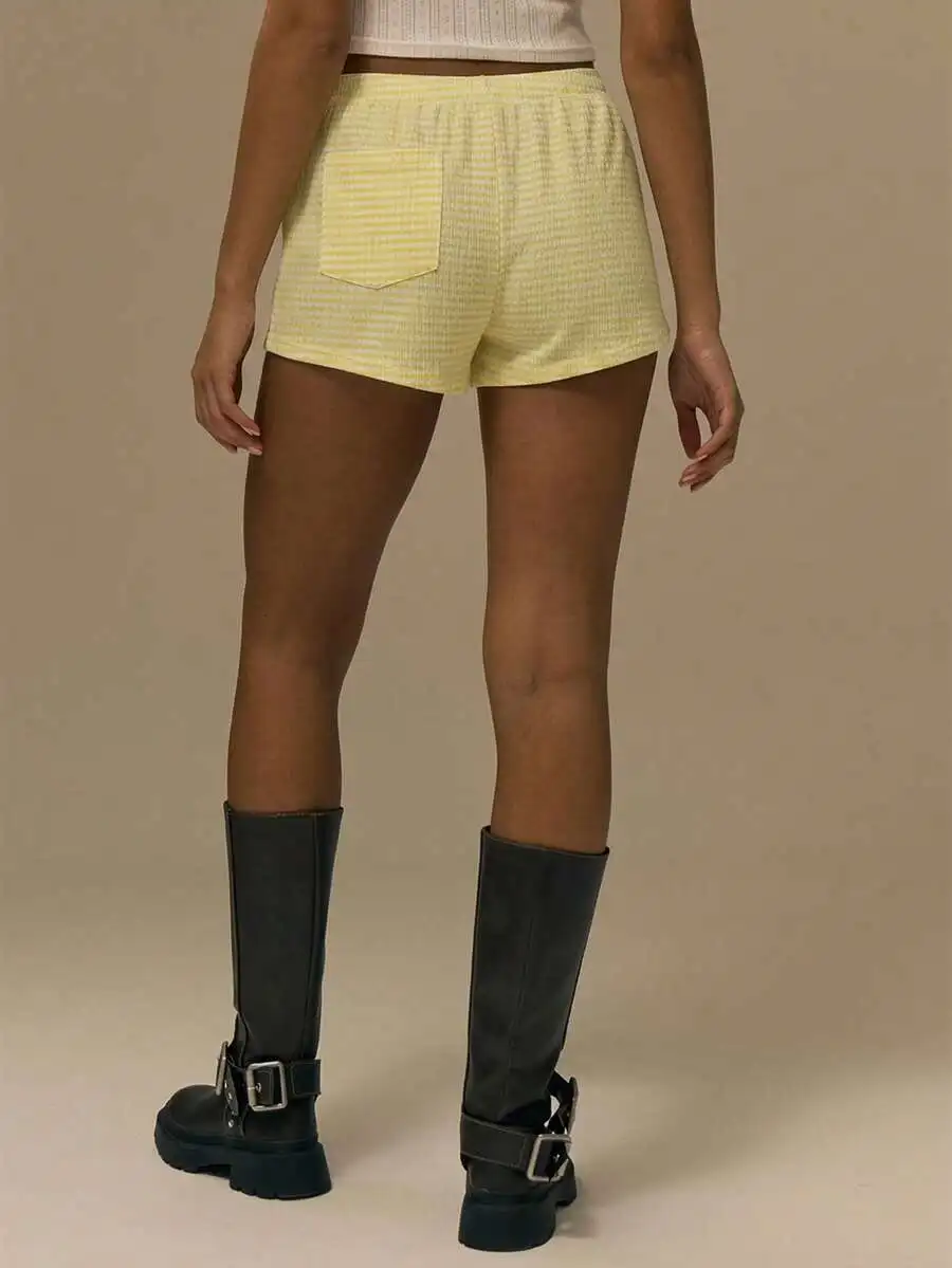 

Gingham Checkered Mini Shorts Casual Streetwear Festival Vintage Summer Autumn