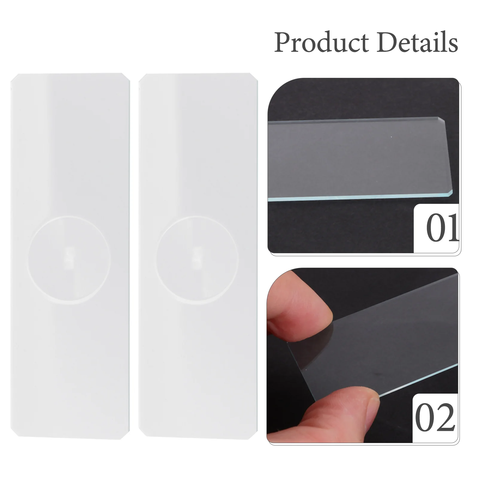 50 Pcs Glass Slide Concave Child Blank Microscope Slides with Specimens Laboratory