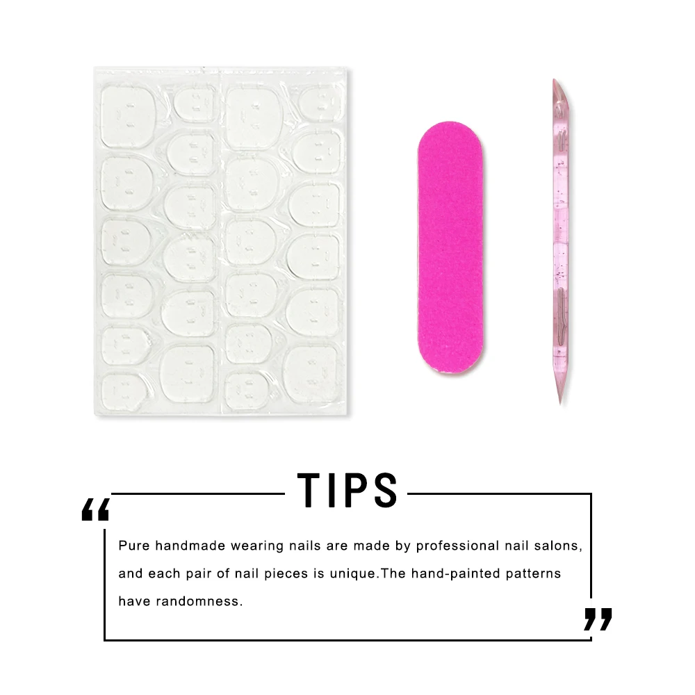 10pcs/bag Leopard Print French Design Press On Nails M/S Size Almond Coffin Full Cover Wearable False Nails Tips