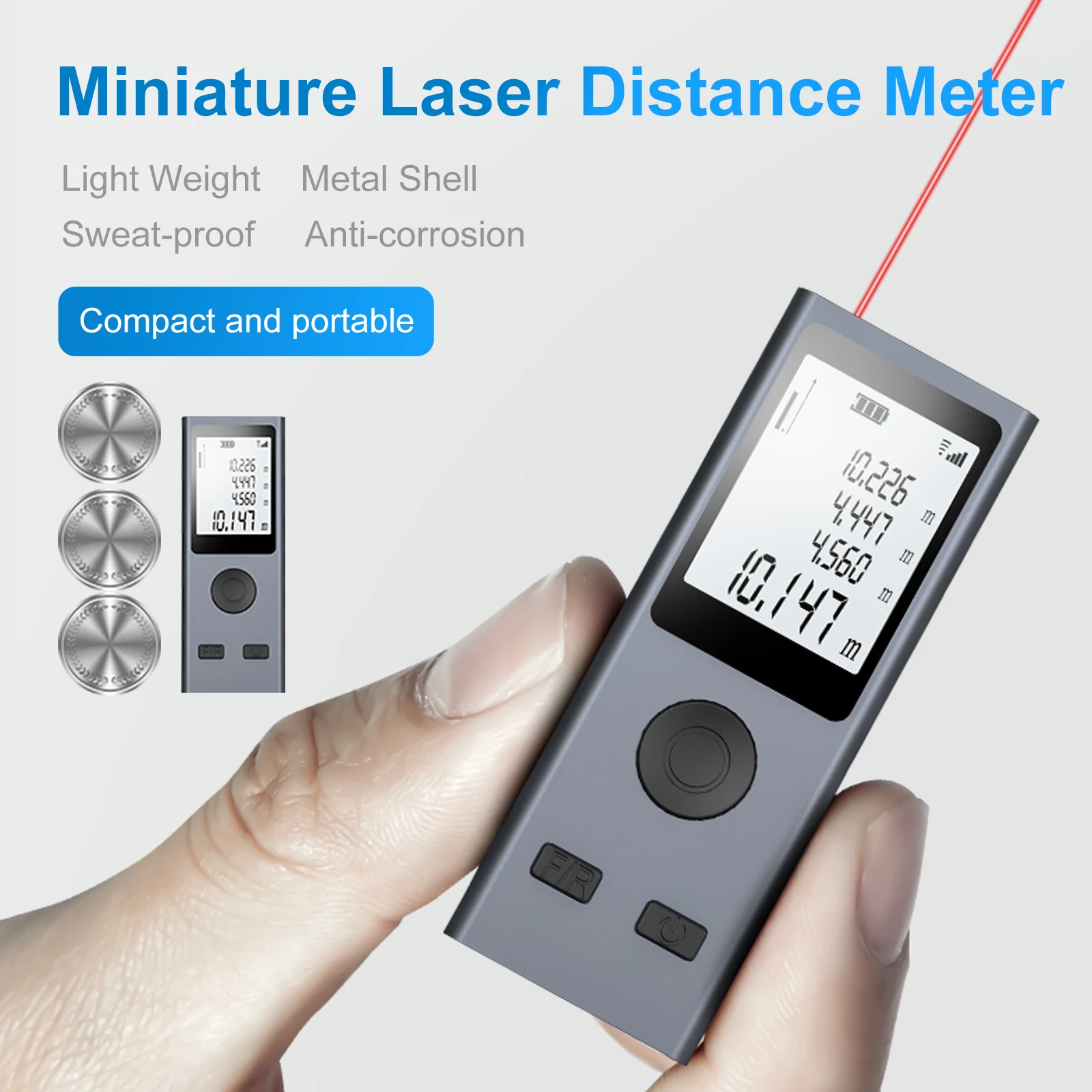 Nohawk Laser-Entfernungsmesser Multifunktionales Tragbares Messgerät Metallgehäuse Mini-Format Entfernungsmesser – Detail 6