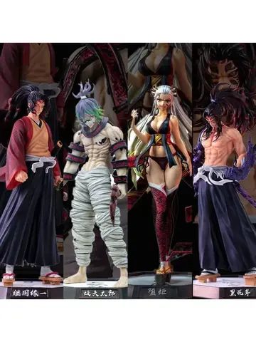 Anime Demon Slayer Kimetsu No Yaiba Figure Giyuutarou Daki Kokushibo Tsugikuni Yoriichi Douma Inosuke Action Figures Model Toys