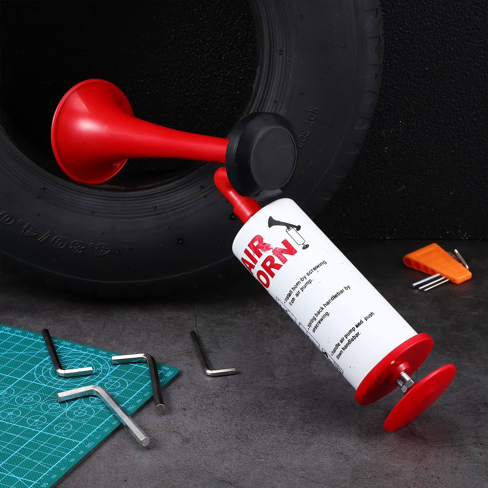 

Portable Handheld Air Horn for Car Bike Boat Loud Sound Stadium Safety Wild Animals Party Noise Makers Graduation Easy