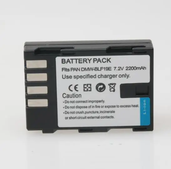 بطارية DMW-BLF19E عالية السعة 2200 مللي أمبير في الساعة لباناسونيك لوميكس GH7 GH6 GH5II S1H وقت تسجيل طويل لمدونات فيديو 5.7K