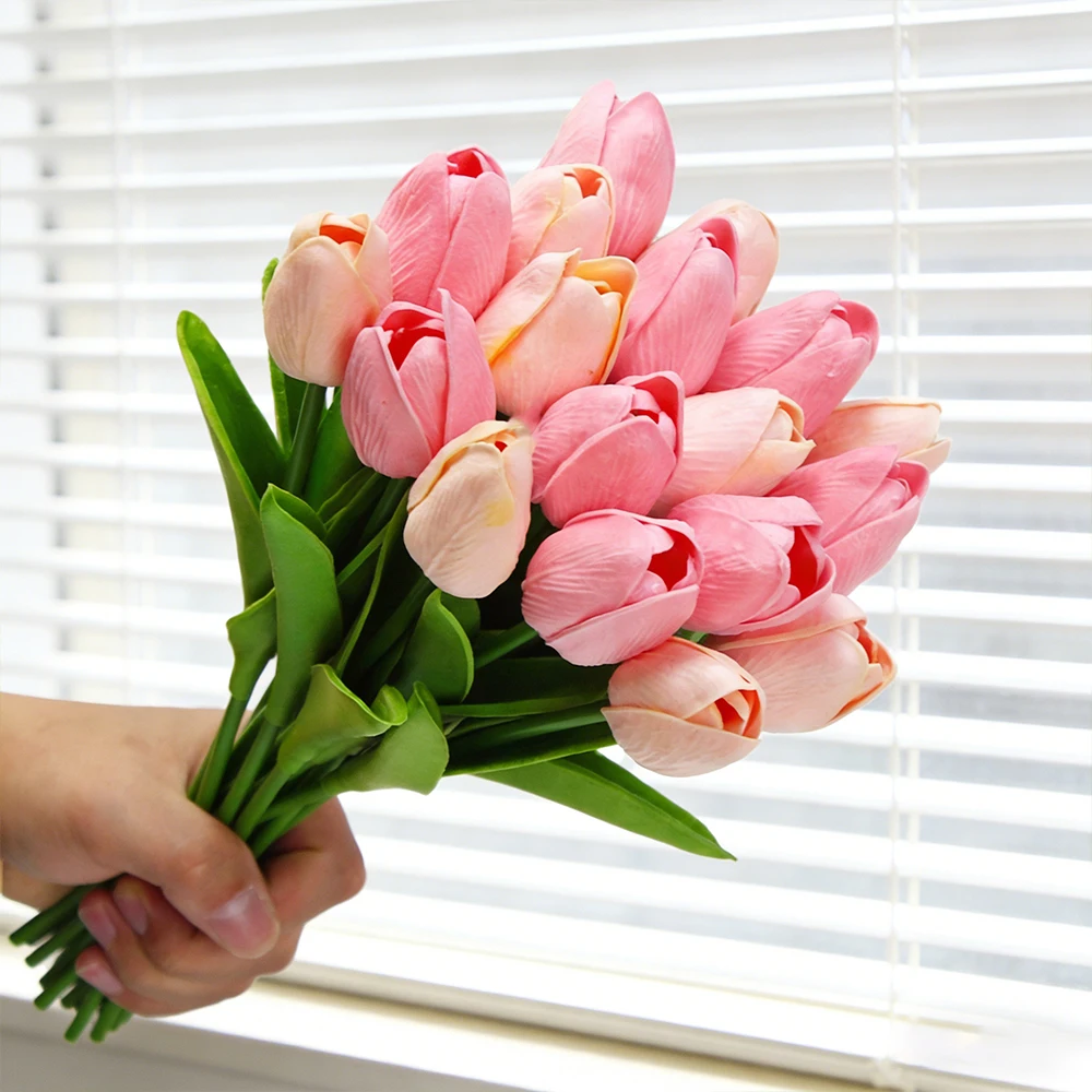 10PCS Pink Tulips A…