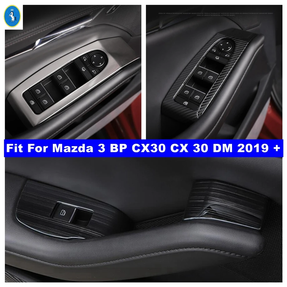 

Auto Interior Accessories Inner Window Glass Lift Switch Button Cover Trim Fit For Mazda 3 BP 2019 - 2023 / CX-30 DM 2020 - 2024