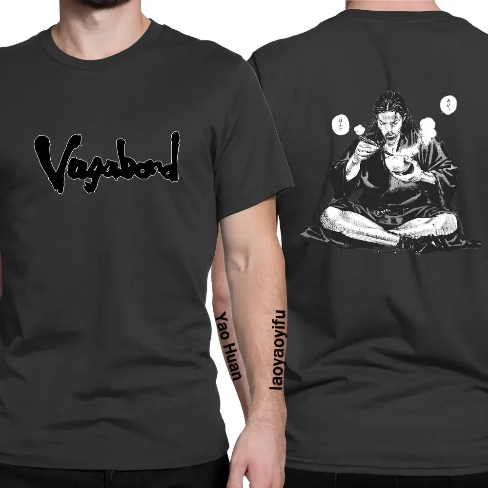 2024 Japan Harajuku Anime Vagabond T Shirt Sasaki Kojiro And Miyamoto Musashi Manga Print T-Shirt Men Woman T Shirts Tops Unisex