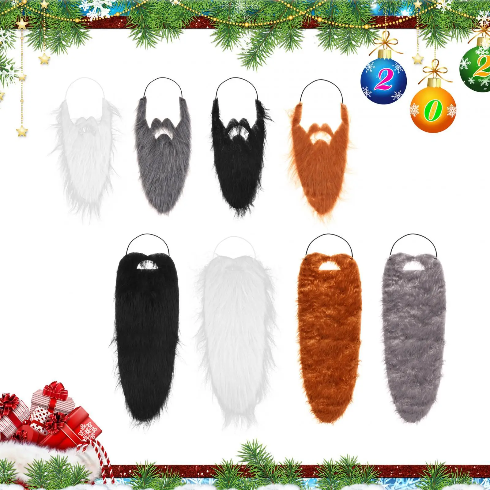 Fake Mustache Makeup Novelty Christmas Santa Claus Beard for Festive Masquerade