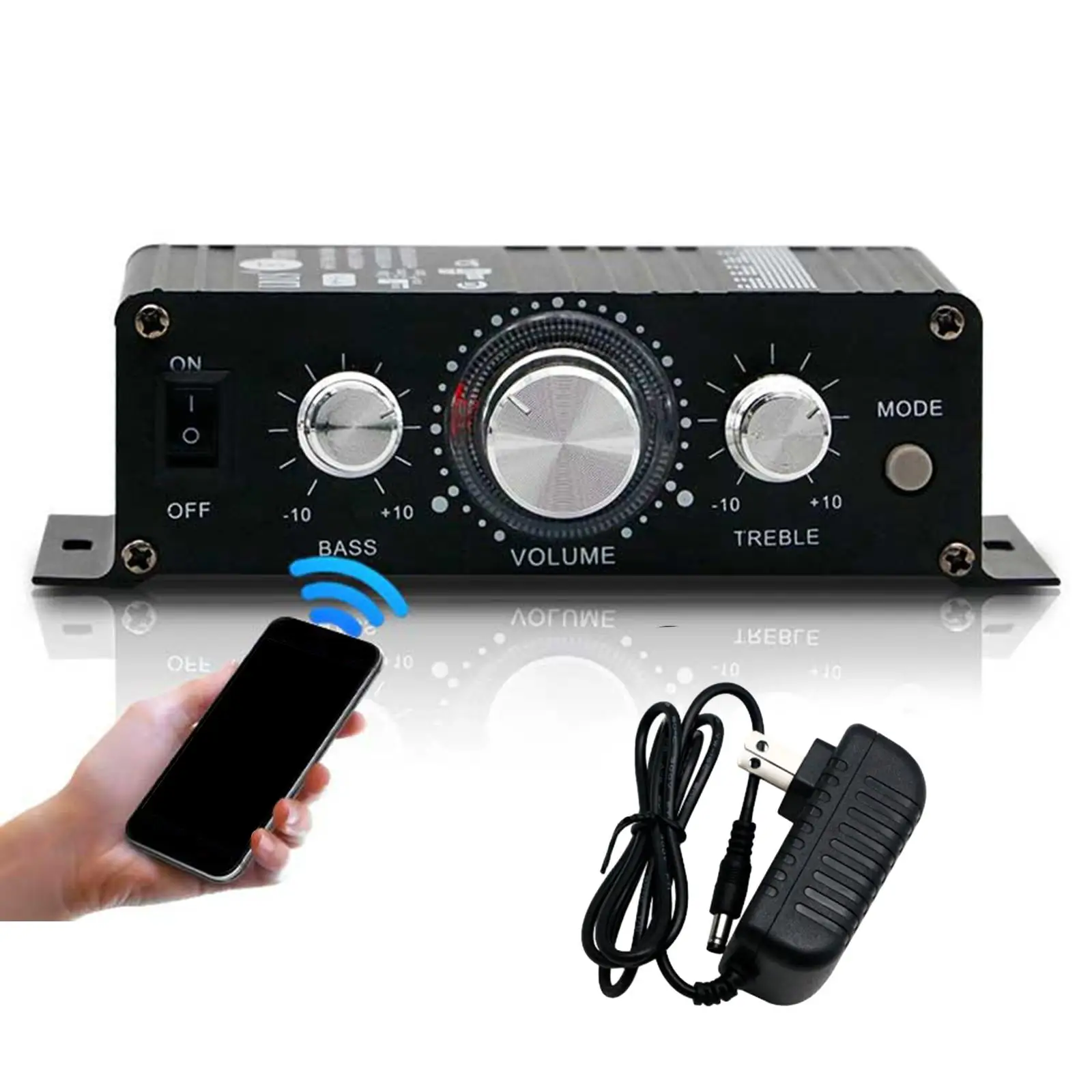 Mini Bluetooth Stereo Amplifier 30W+30W Digital Power Amp Hifi Receiver for Tvs Computers MP3 Bookshelf Speakers