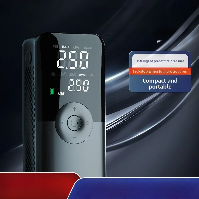 

Портативный автомобильный воздушный насос, интеллектуальное освещение, беспроводной цифровой дисплей, автомобильный мини-воздушный насос, воздушный насос для шин электромобиля