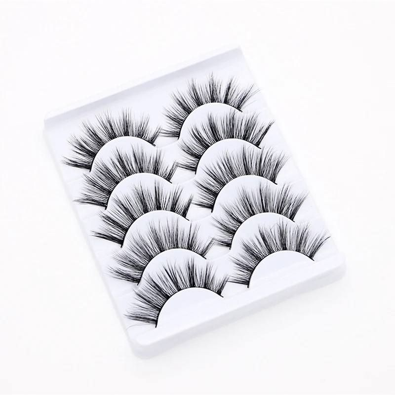 Maquillage optique naturel 3D, longue durée, fonctionnement facile, opération facile, excellent cadeau pour chaque vacances, stock de 5 paires