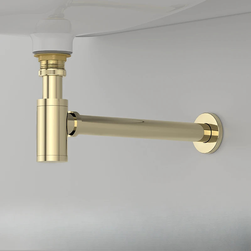 

Golden wall drainpipe, washbasin, drainer, washbasin, basin, basin, drainer, and sewer fittings into the wall to prevent odor.