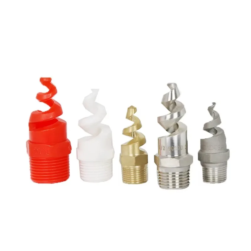 

Cleaning Equipment Parts 1/4 3/4 Metal Dust Control Spiral Nozzle, PTFE 316SS Brass Pigtail Spiral Nozzle