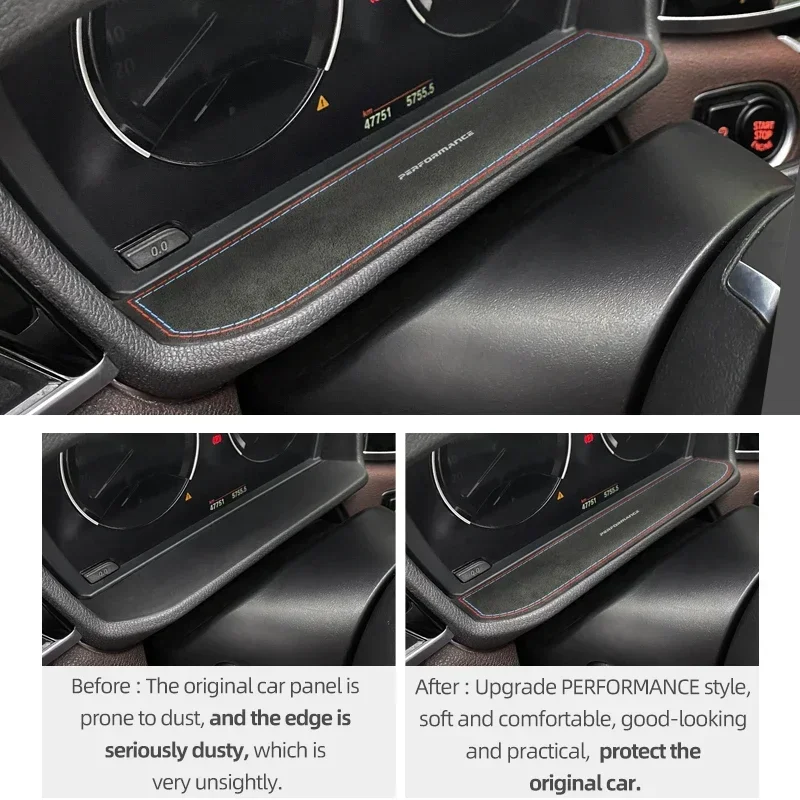 Made of Alcantara For BMW X1 F48 X2 F39 Dashboard Instrument Panel Anti-Dust Mat Trim M Performance Car Interior Accessories