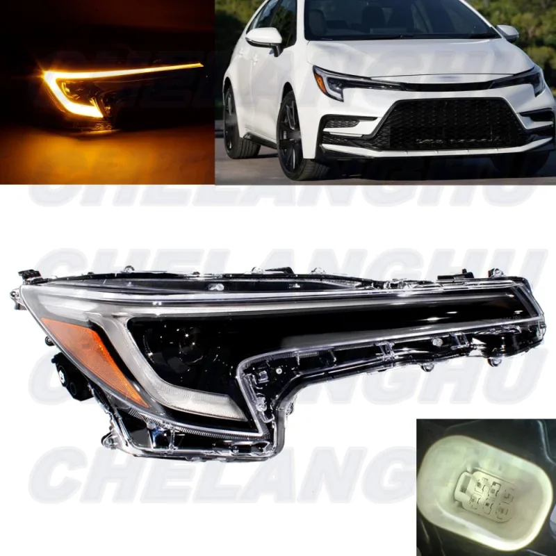 

LED HeadLight For Toyota Corolla LE 2023 2024 Right Side Front HeadLamp DRL With LED Bulbs car accessories 81110-02T60