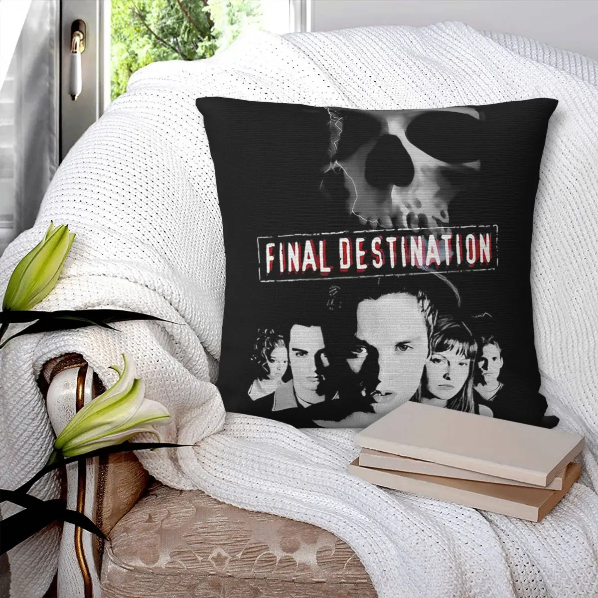 Movie Final Destination Bloodlines Square Pillowcase Cushion Cover Pillow Case Throw Pillow Cover for Home Sofa Living Room