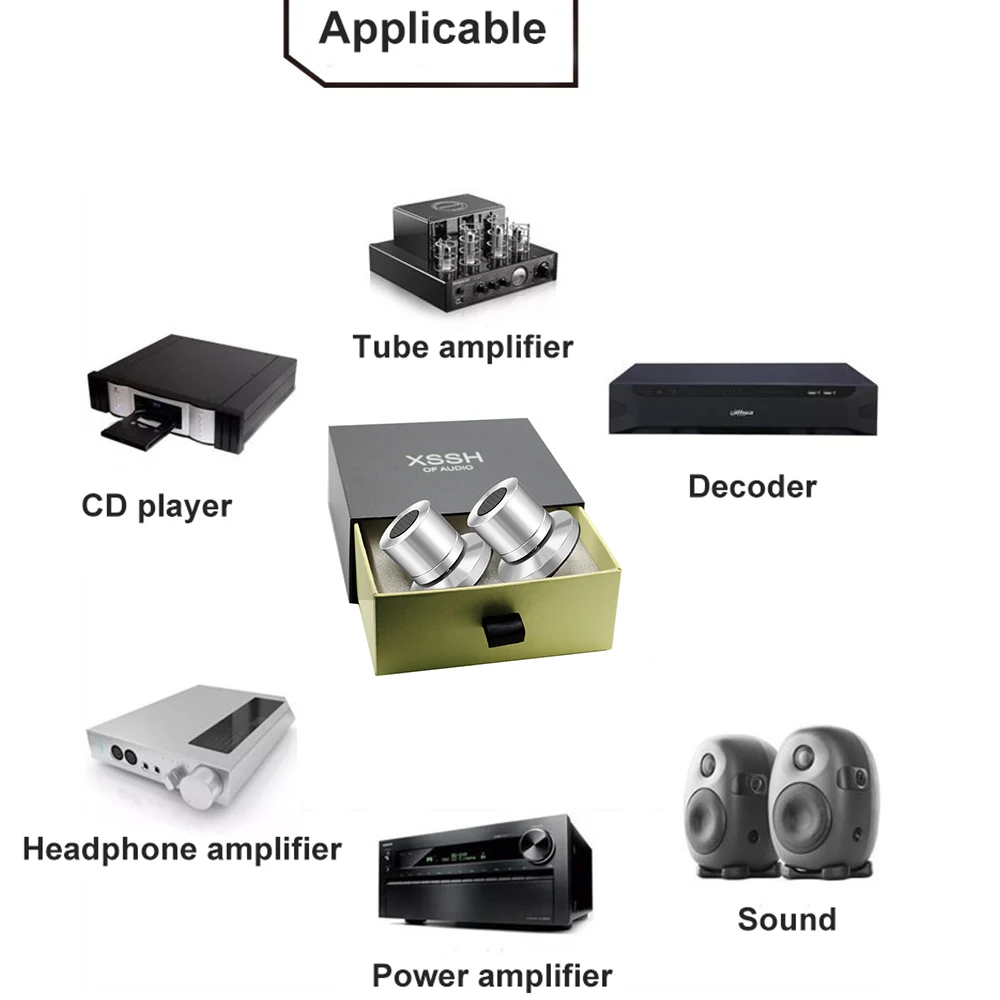 Imagem -06 - Amortecedor Base Cerâmica com Bandeja de Cabos Ajustável Grande Alto-falante Amplificador de Potência Pés de Isolamento Hifi cd Player Aço Inoxidável