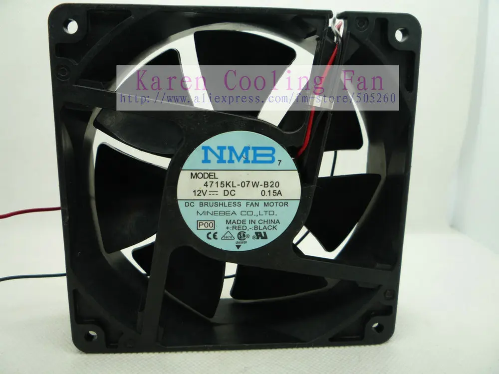 12cm 12038 48V 0.15A 4715KL-07W-B20 2Wire Cooling Fan 120*120*38mm