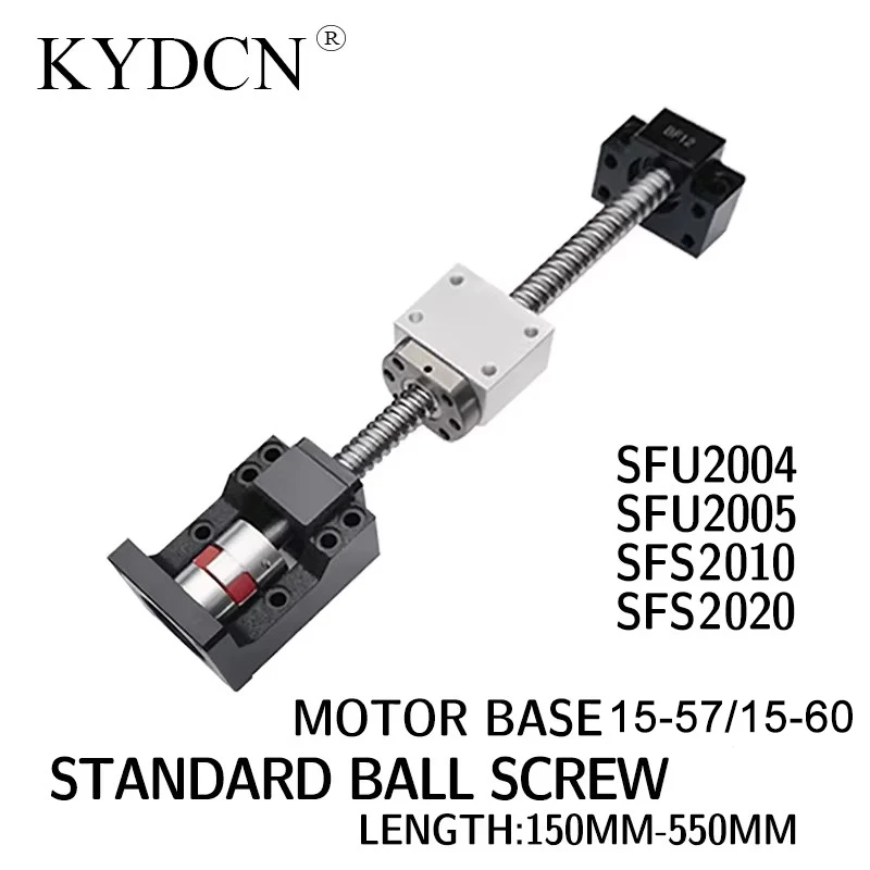 

High precision SFU2004 SFU2005 SFS2010 SFS2020 ball screw screw nut stepper servo motor integrated bearing seat set