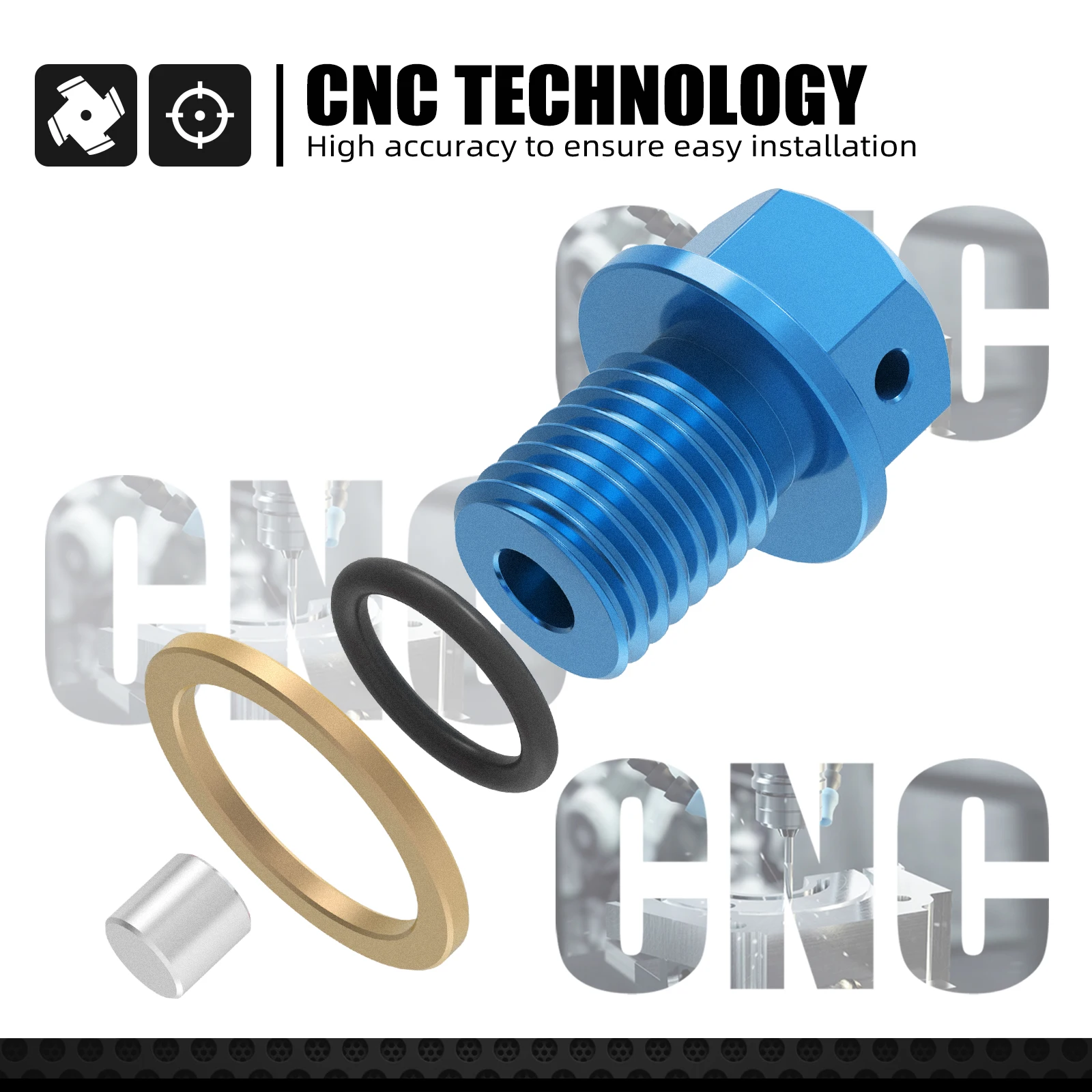 ヤマハ YZ 250/X Tricker Serow 250 XT250X WR250R/X カワサキ KLX150S KLX125 D-Tracker 125 KLX110/LM12x1.5 オイルドレンプラグボルト