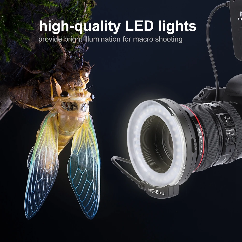 

Camera Ring Flash DSLR Flash FC-100 Portable Universal LED Ring Flash Video Camera Fill Light Kit Photography Accessor