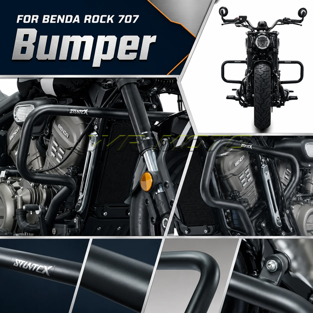 Crash Bar Engine Guard Bumper Anti‑Fall Protective Frame Fit For BENDA ROCK 707