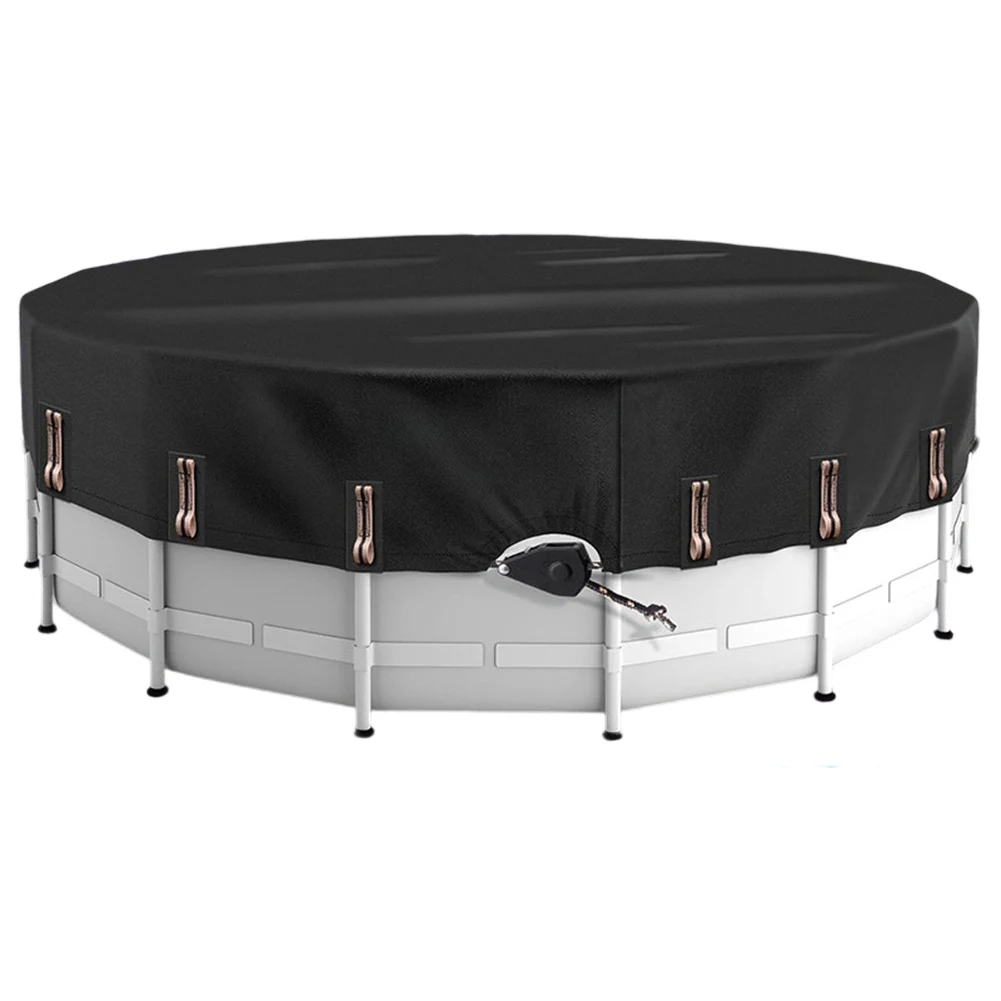 Efficient Round Pool Cover for Swimming Pools and Hot Tubs Features Windproof Design and Temperature Maintenance Functionality