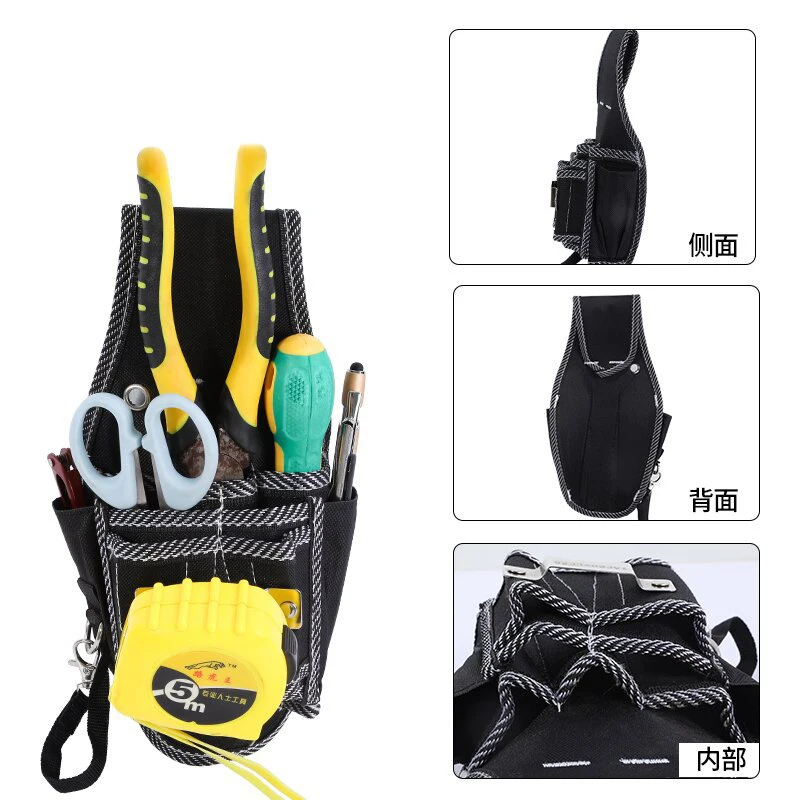 Imagem -02 - Multifuncional Nylon Tecido Ferramenta Bolsa Chave de Fenda Titular Kit Eletricista Cintura Pocket Case Belt Case