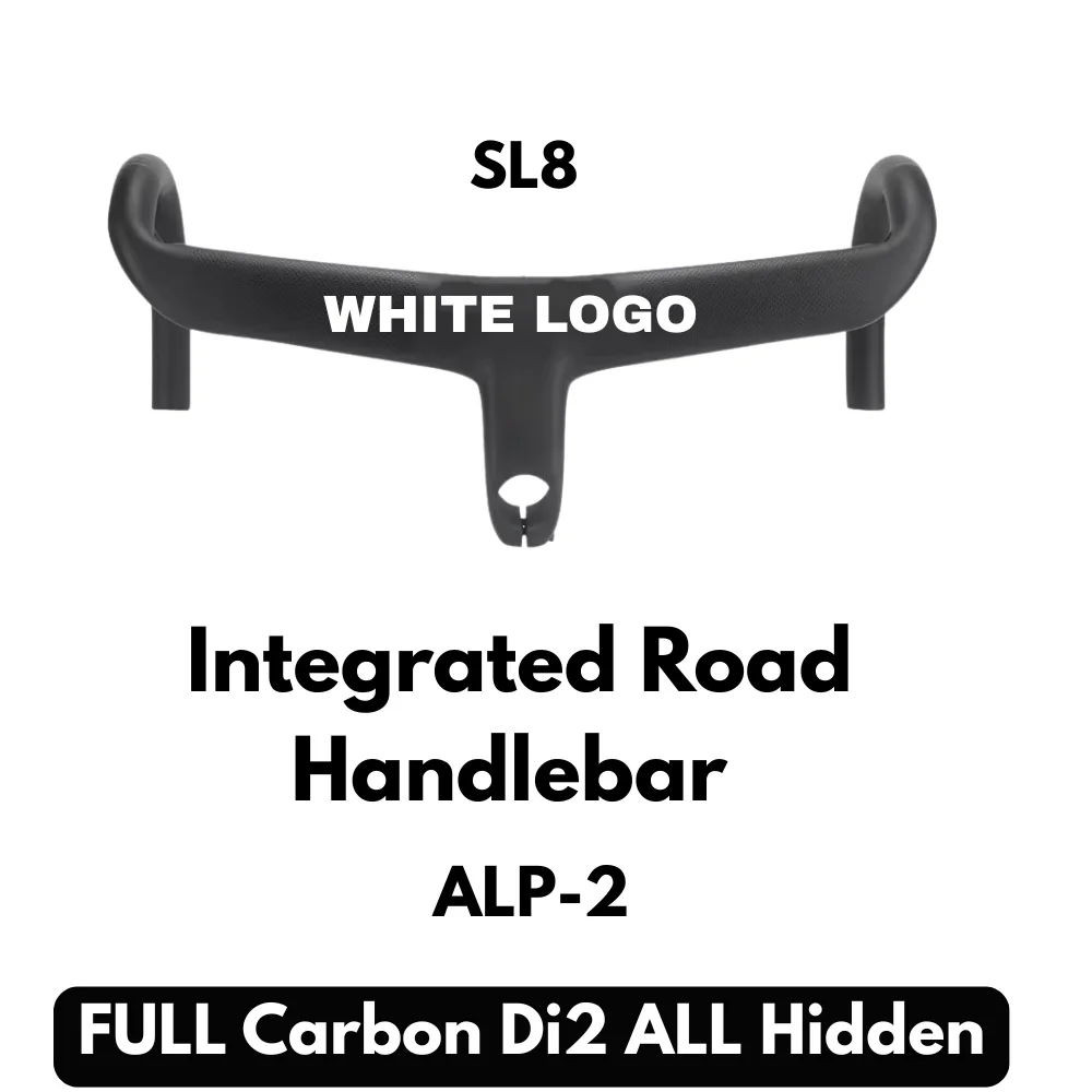 

Руль для шоссейного велосипеда SL8 с белым логотипом, интегрированный карбоновый руль T800, полная внутренняя прокладка тросов, аксессуары для шоссейных велосипедов, 28,6 мм