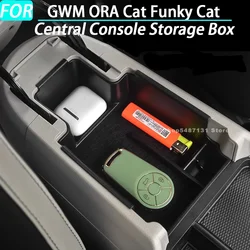 Car Central Console Storage Box Organizer Armrest Storage Box for GWM ORA Cat Funky Cat Interior Accessories 2021 2022 2023
