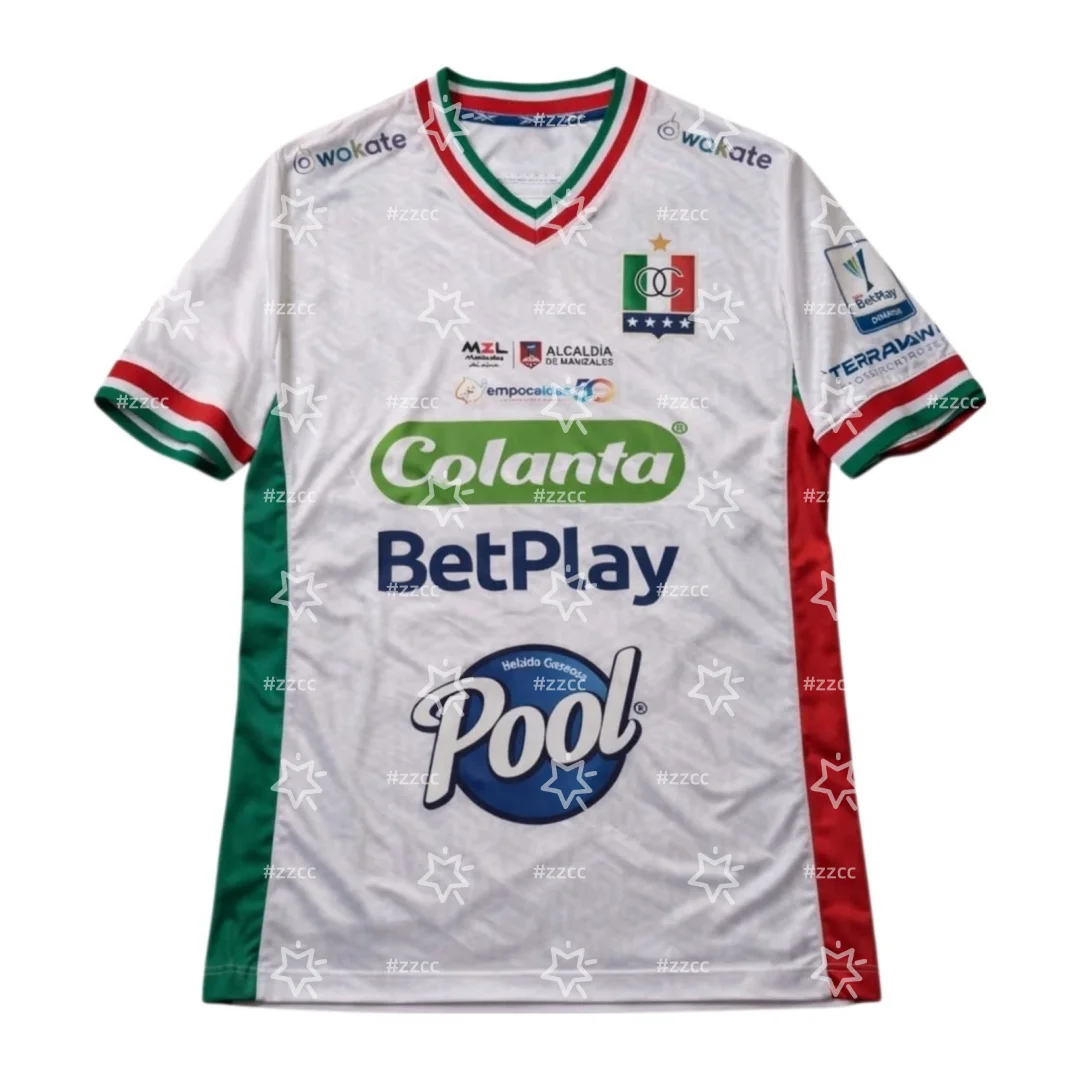 Camisa de Futebol CD Once Caldas 25-26 - Kit de Jogo para Torcedores - Presente de Verão - Camiseta Masculina, Infantil e Feminina ﻿